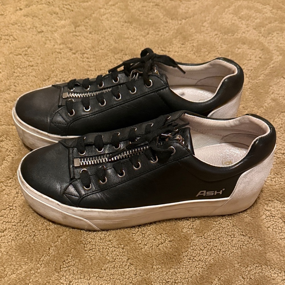 Ash womens Dual-Tone Leather Sneakers